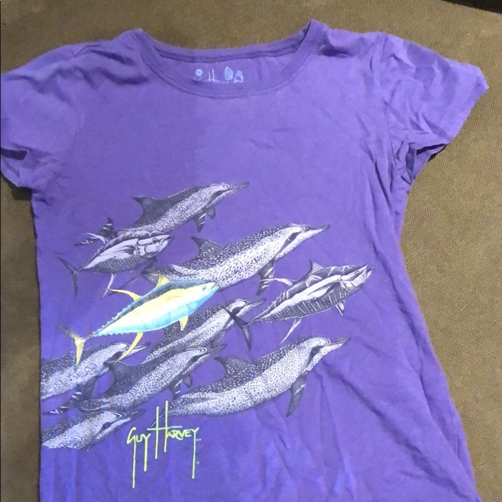 Girls Guy Harvey Shirt. Size M